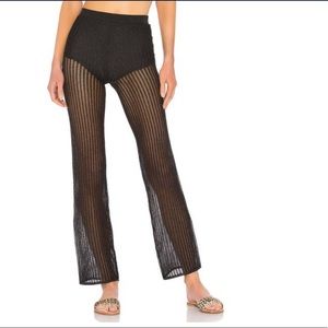REVOLVE LPA Black Crochet Pants